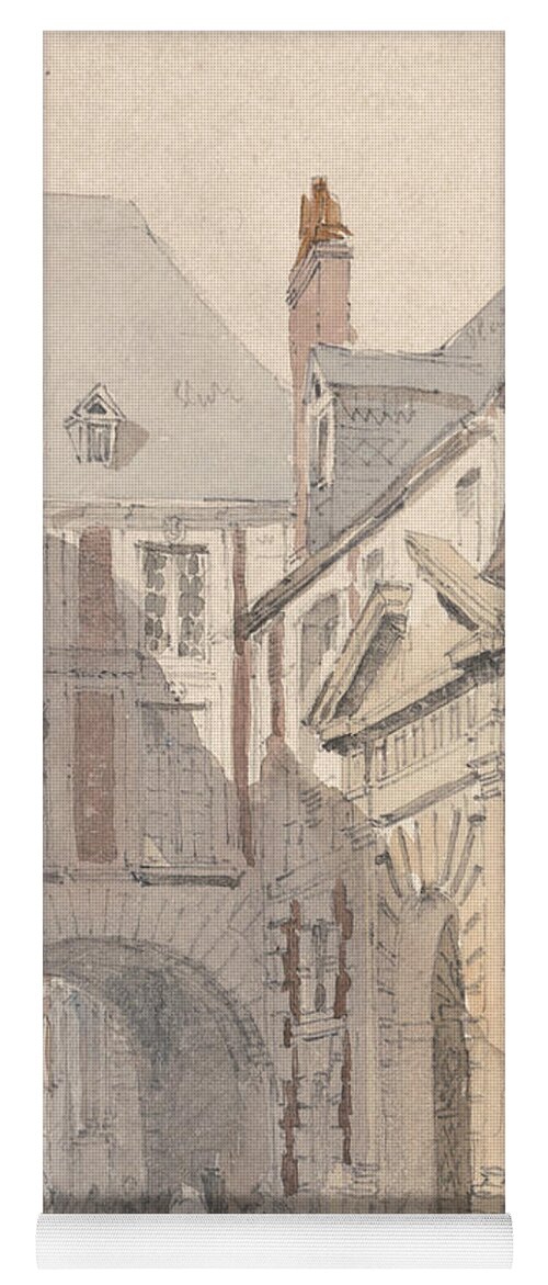 19th Century Art Yoga Mat featuring the painting Place St. Barthelemy, Rouen by David Cox