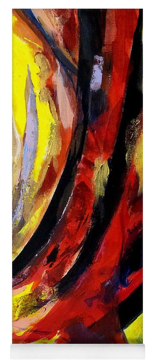 Abstract Yoga Mat featuring the painting Pleasing Too by John Duplantis