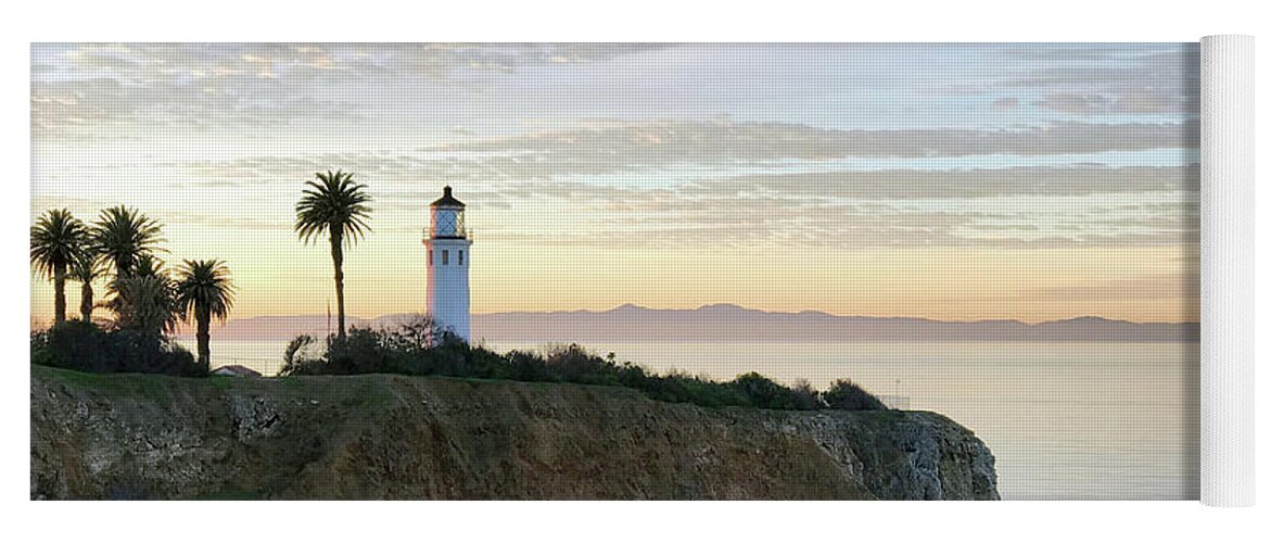 Lighthouses Yoga Mat featuring the photograph Point Vicente Lighthouse by Art Block Collections
