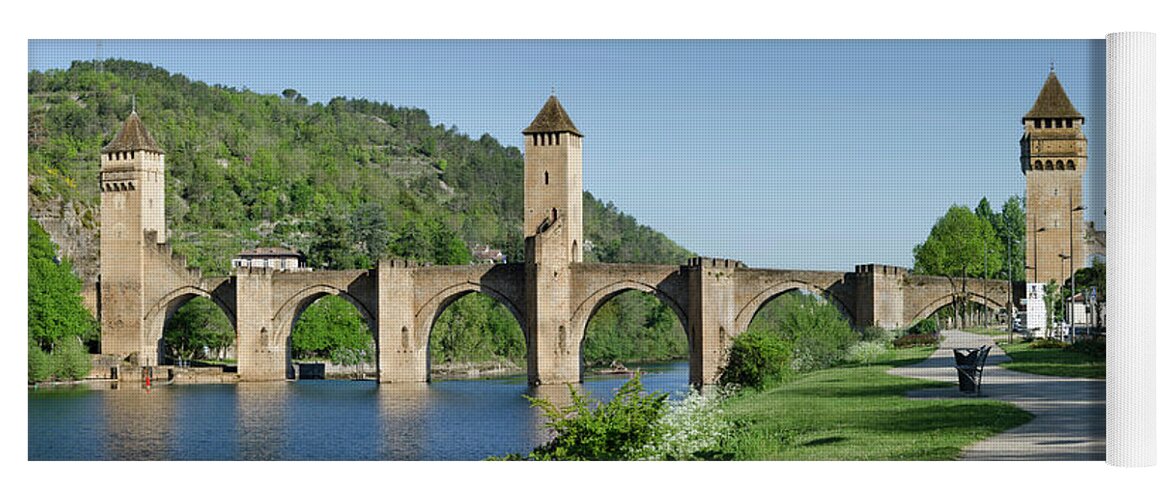 France Yoga Mat featuring the photograph Pont Valentre in Cahors by RicardMN Photography