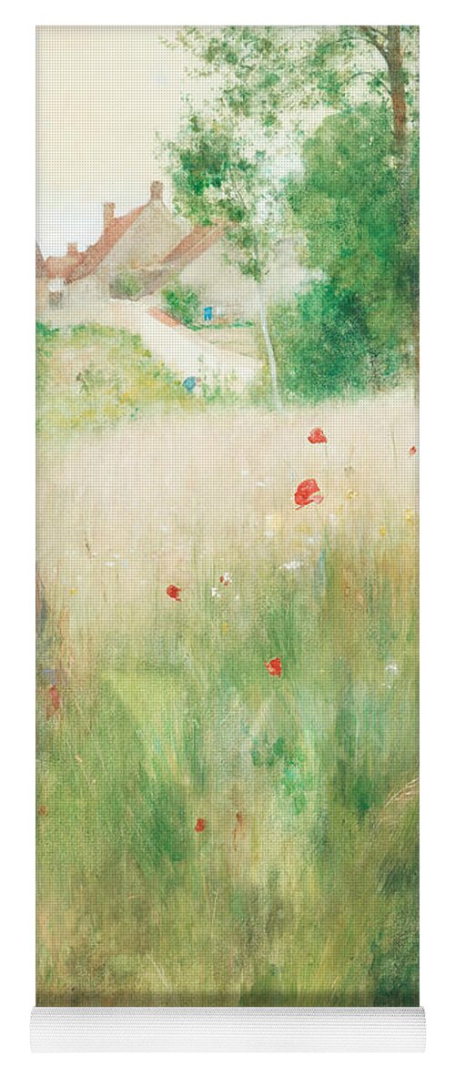 19th Century Art Yoga Mat featuring the painting Poppies by Carl Larsson