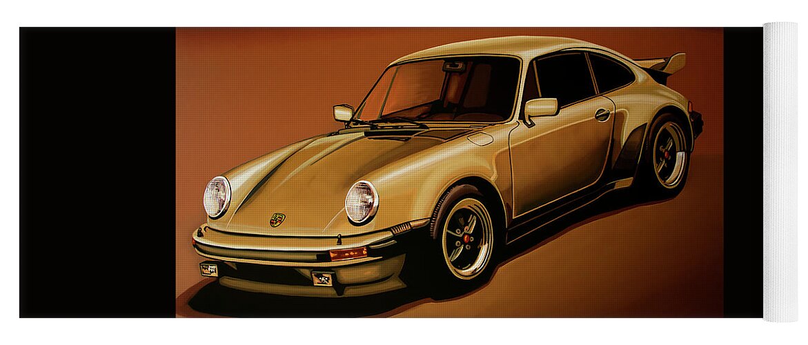 Porsche 911 Yoga Mat featuring the painting Porsche 911 Turbo 1976 Painting by Paul Meijering