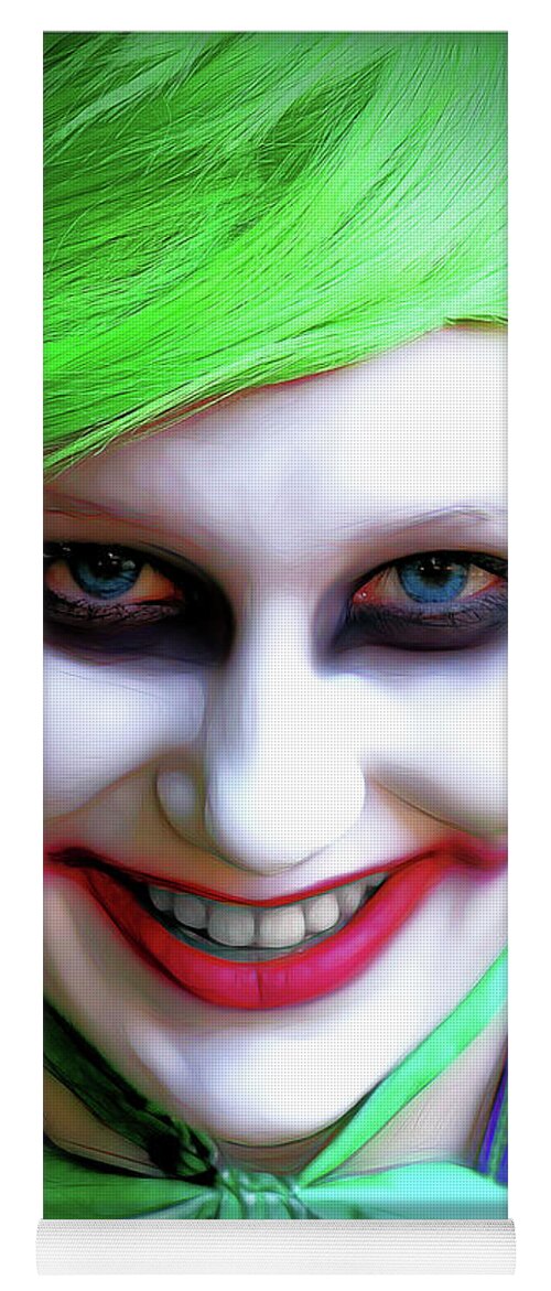 Joker Yoga Mat featuring the photograph Portrait Of A Joker by Jon Volden