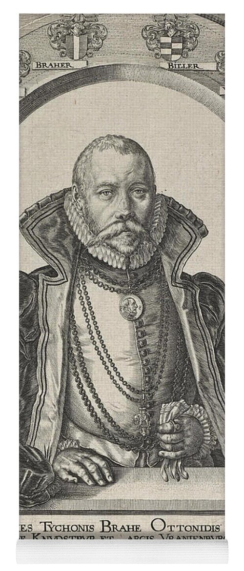 Jacques De Gheyn Ii Yoga Mat featuring the drawing Portrait of Tycho Brahe by Jacques de Gheyn II