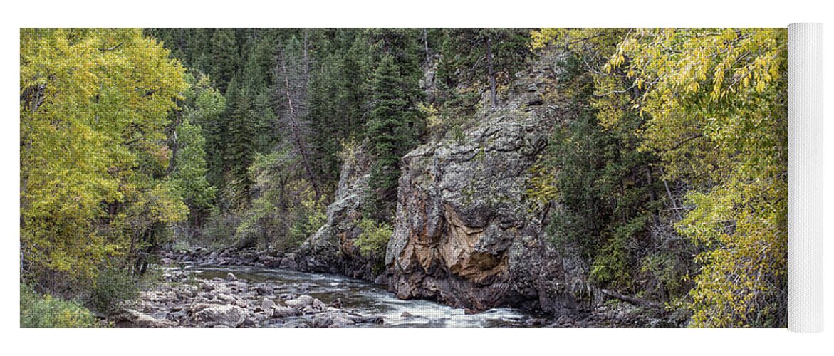 Poudre River Yoga Mat featuring the photograph Poudre in Winter by Lynn Sprowl