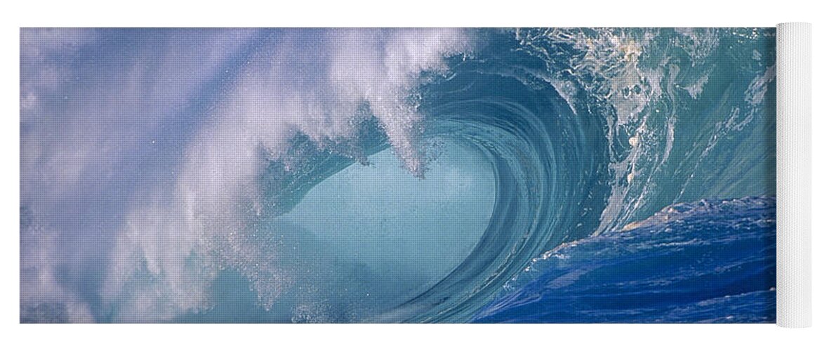 Afternoon Yoga Mat featuring the photograph Powerful Surf by Ron Dahlquist - Printscapes