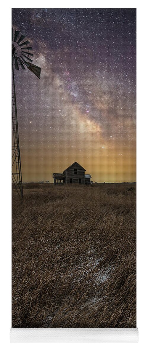 Milky Way Yoga Mat featuring the photograph Prairie Dreaming by Aaron J Groen