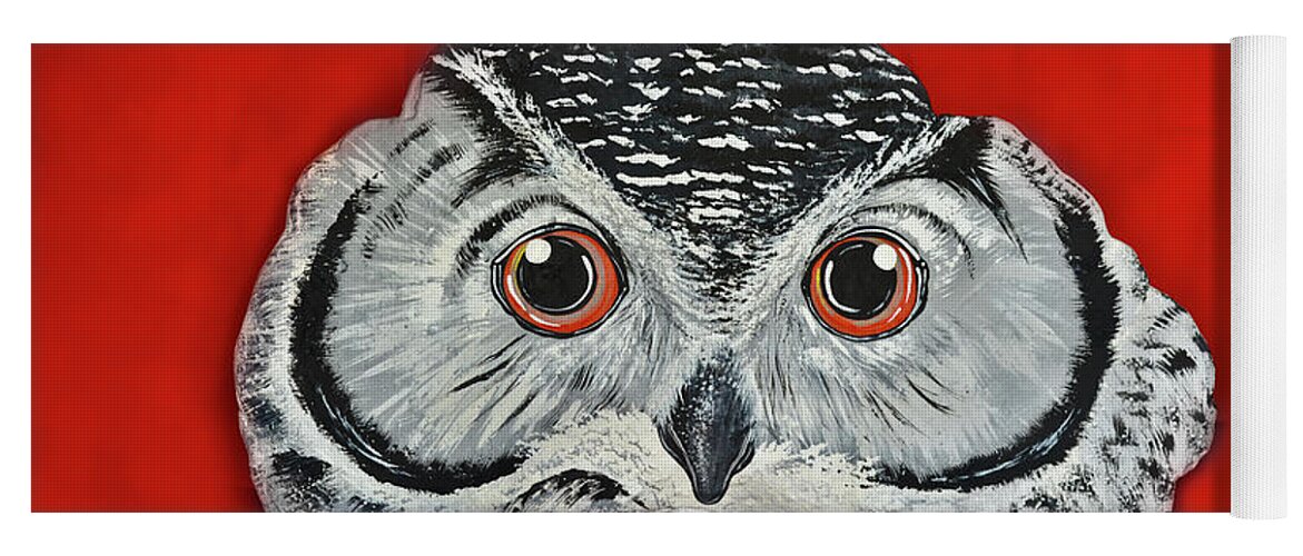 Owl Yoga Mat featuring the photograph Precocious Owl #3 by Jeff Cooper