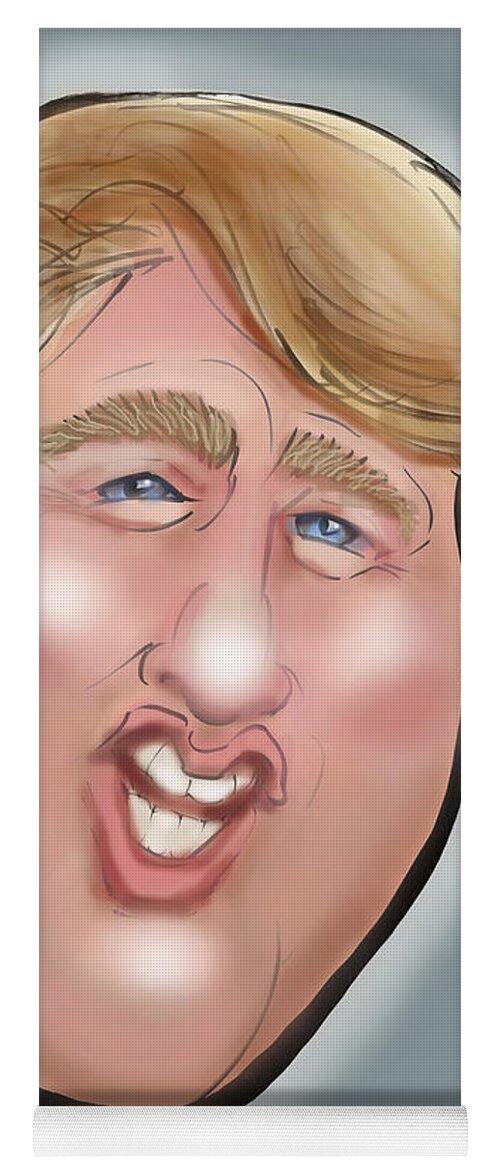 Trump Yoga Mat featuring the digital art President Trump by Kevin Middleton