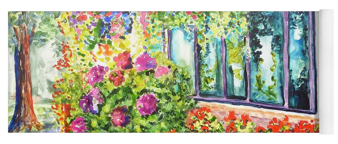 Flowers Yoga Mat featuring the painting Profusion by Ruth Kamenev