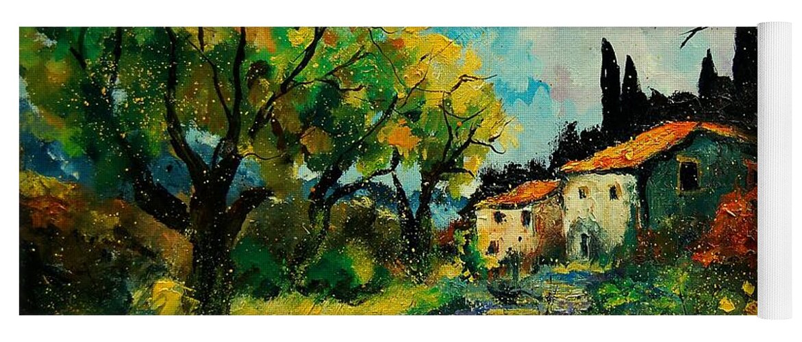 Landscape Yoga Mat featuring the painting Provence 670110 by Pol Ledent