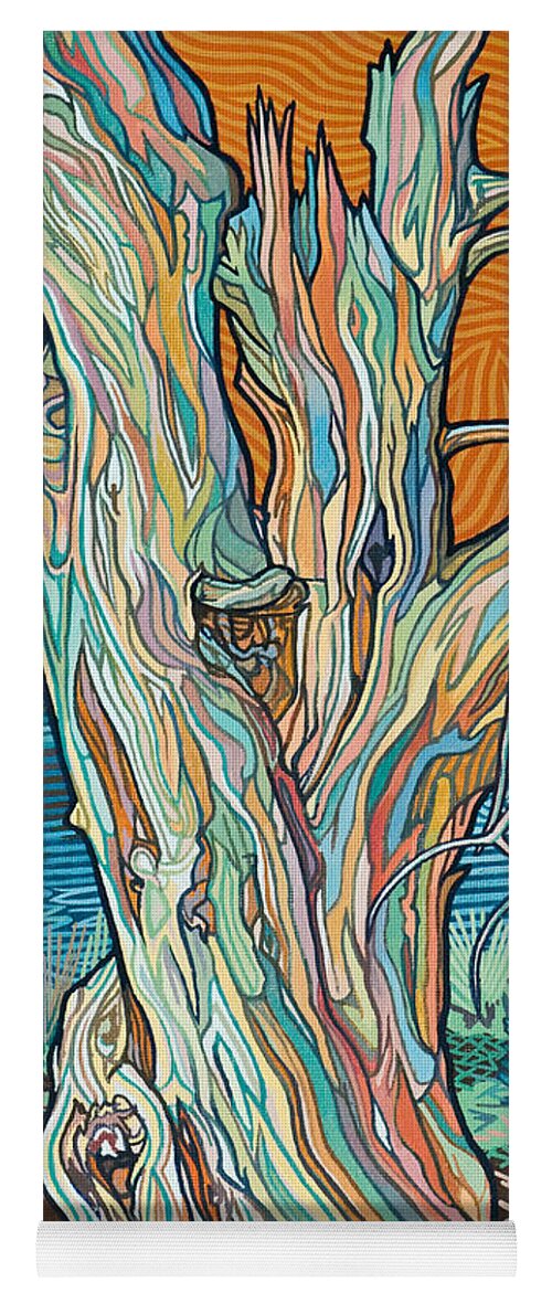 Psalm 1:3 Yoga Mat featuring the painting Psalm 1-3 - LWPSA by Lewis Williams OFS