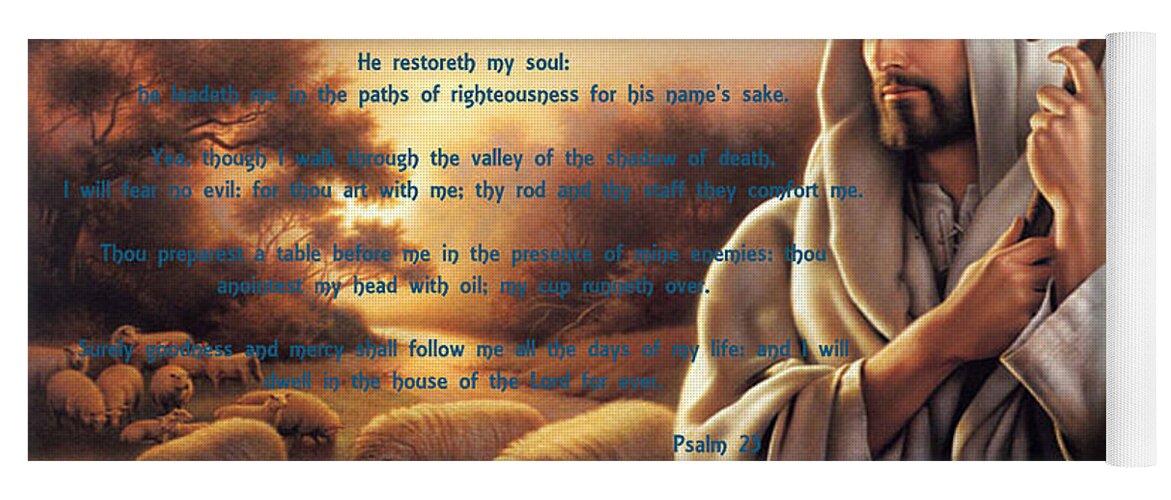 Psalm 23 Yoga Mat featuring the photograph Psalm 23 by Sylvia Thornton