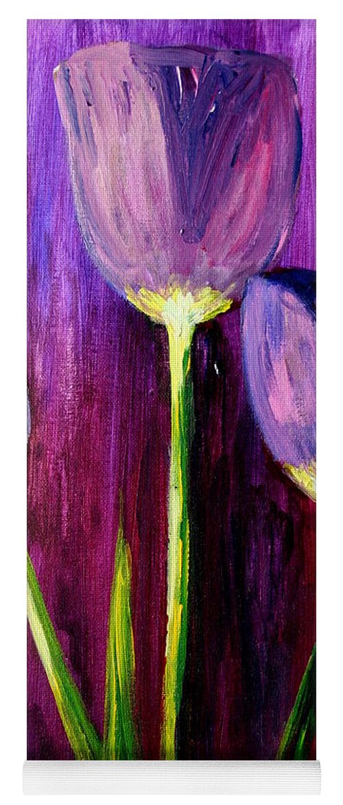 Flower Yoga Mat featuring the painting Purely Purple by Julie Lueders 
