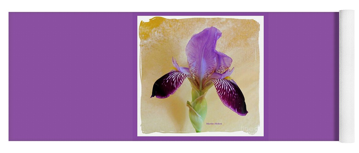 Photo Yoga Mat featuring the photograph Purple Elegant Iris by Marsha Heiken