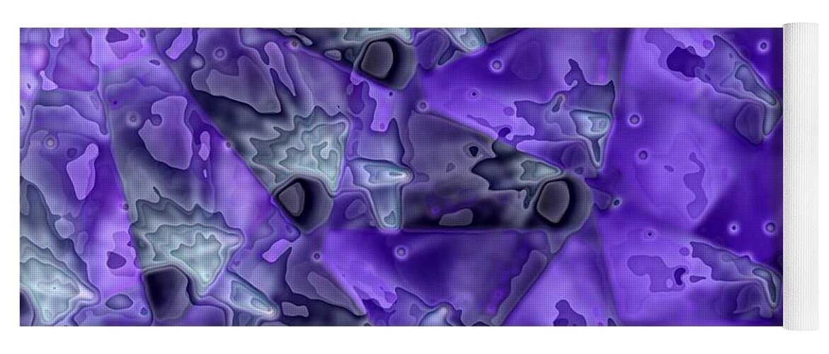 Purple Yoga Mat featuring the digital art Purple In Motion by Ronald Bissett