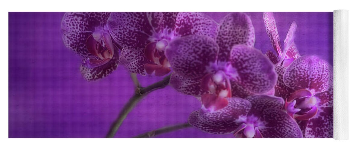Flowers Yoga Mat featuring the photograph Purple Orchids by Joan Bertucci
