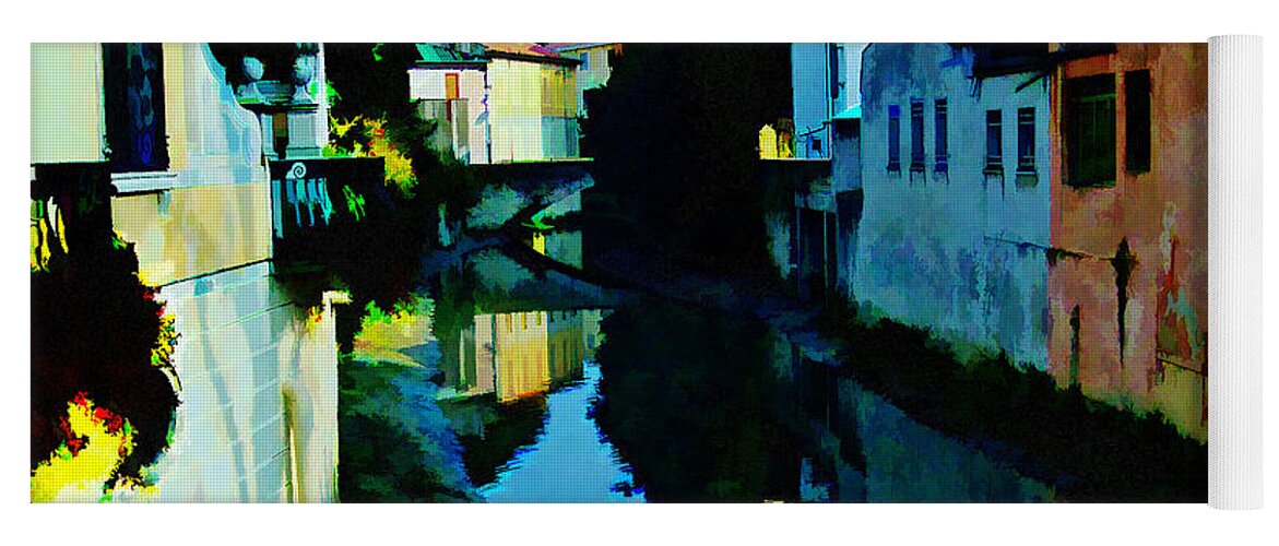 Architecture Yoga Mat featuring the photograph Quaint on the Canal by Roberta Byram