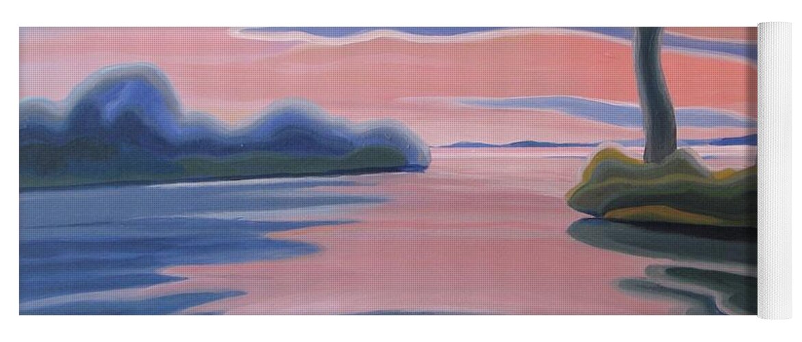 Group Of Seven Yoga Mat featuring the painting Quiet Evening by Barbel Smith