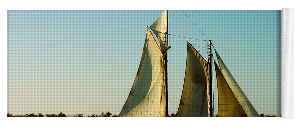 Sail Yoga Mat featuring the photograph Racing the Wind by Susan Vineyard