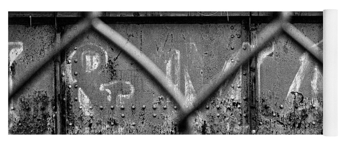 Railroad Yoga Mat featuring the photograph Railroad Trestle Rust And Graffiti #2 by Stuart Litoff