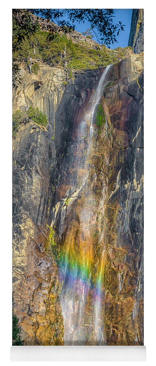 Bridal Veil Falls Yoga Mat featuring the photograph Rainbow at Bridal Veil by Rikk Flohr