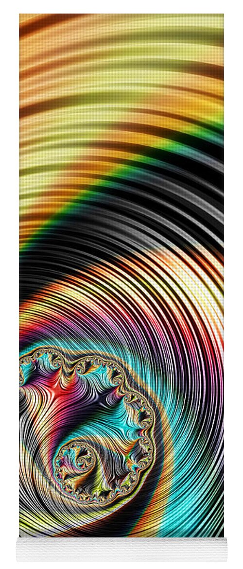 Fractal Yoga Mat featuring the digital art Rainbow Breaker by Steve Purnell