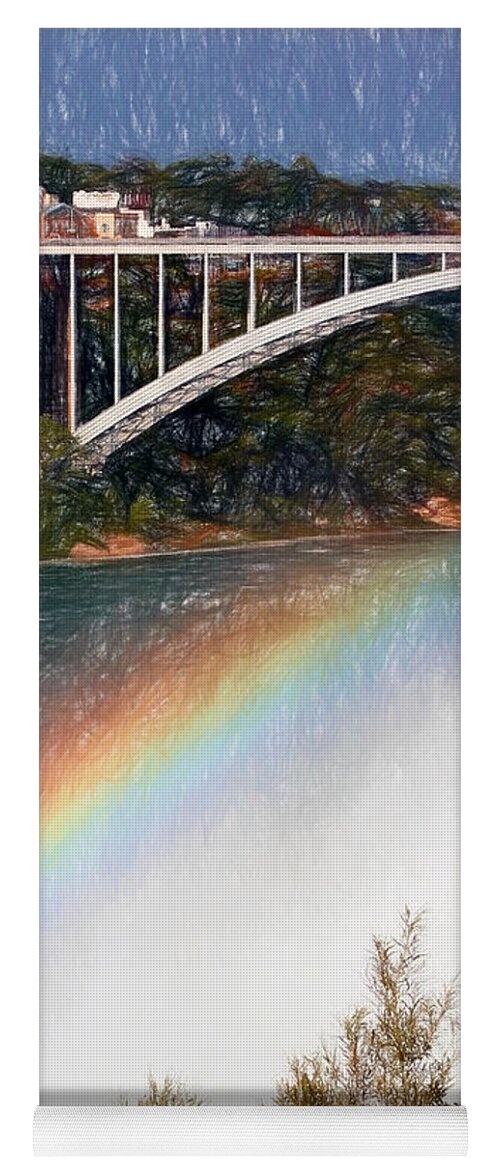 Bridges Yoga Mat featuring the photograph Rainbow Bridge - Niagara Falls by John Freidenberg