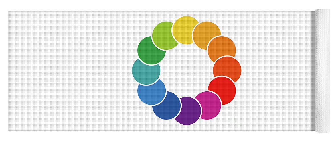Rainbow colored overlapping circles. Colorful space and background Yoga Mat