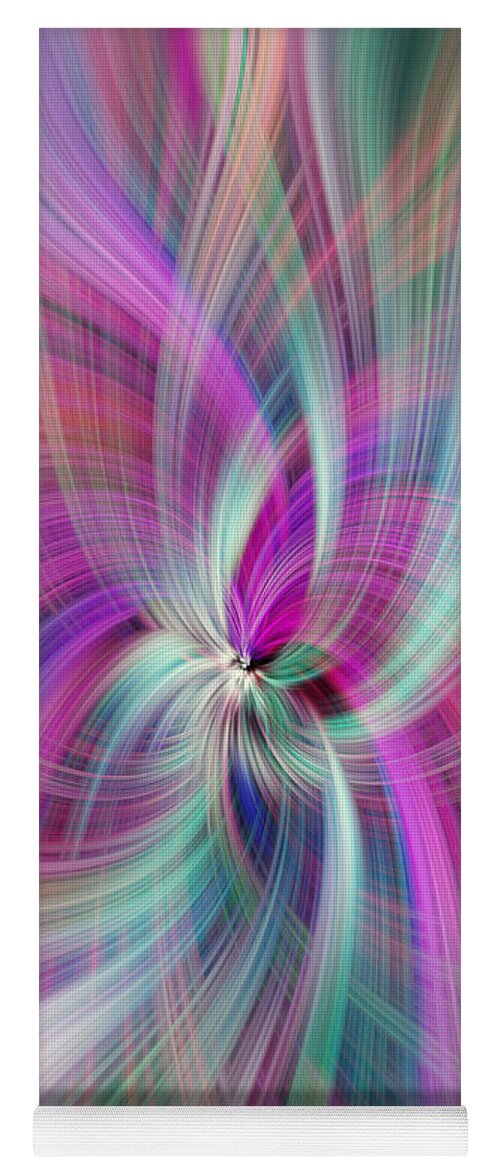 Abstract Yoga Mat featuring the photograph Rainbow Colors. Concept Divine Virtues by Jenny Rainbow