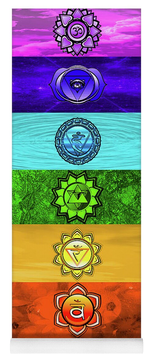 Yoga Yoga Mat featuring the painting Rainbow Of Spiritual Power by Stephen Humphries
