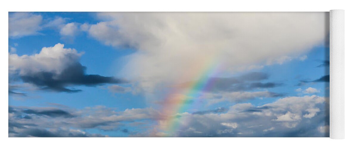 Rainbow Yoga Mat featuring the photograph Rainbow Tail by Tim Kirchoff