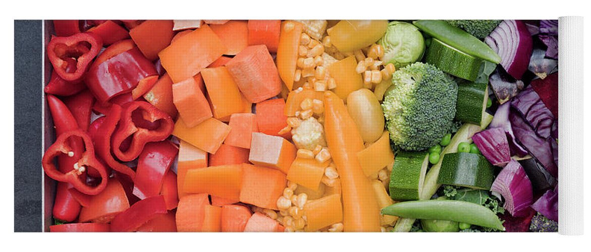 Rainbow Vegetables Yoga Mat featuring the photograph Rainbow Veg by Tim Gainey