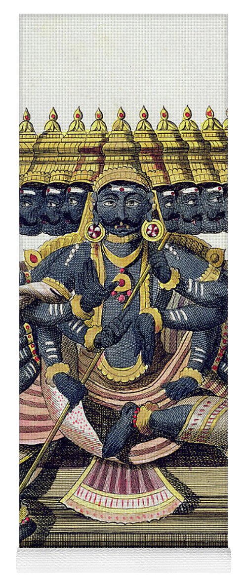 Ravana, demon king of Ceylon Yoga Mat by Pierre Sonnerat - Fine Art America