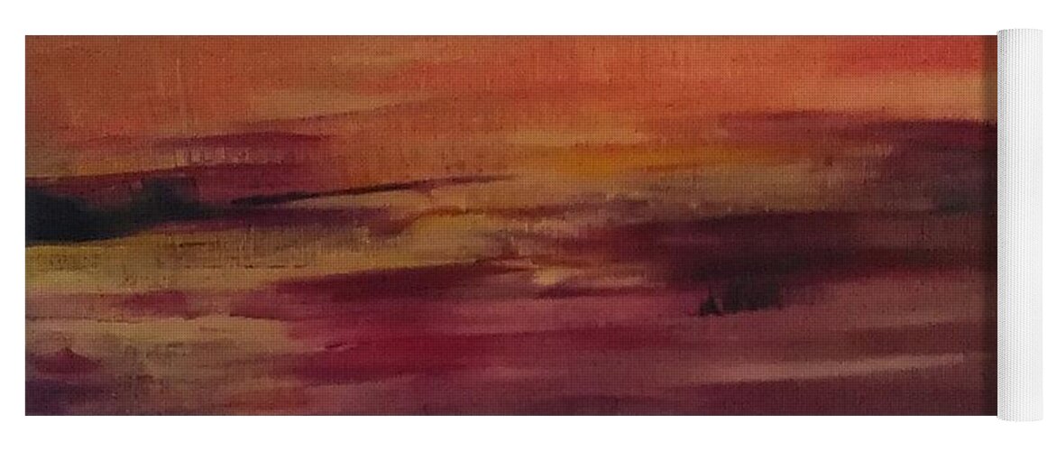Abstract Yoga Mat featuring the painting Raw Emotions by Sherry Harradence