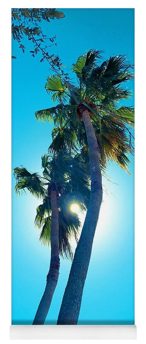 Palm Trees Yoga Mat featuring the photograph Reaching Out To the Sun by Carlos Avila