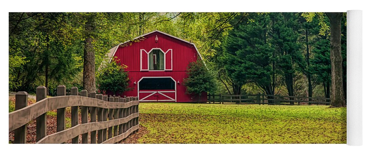 Barn Yoga Mat featuring the photograph Red Barn 2 by Mick Burkey