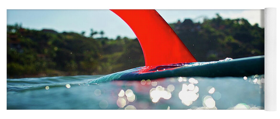 Surfing Yoga Mat featuring the photograph Red Fin by Nik West