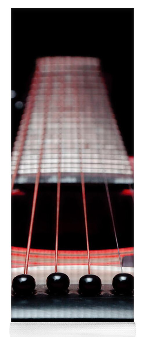 Andee Design Guitar Yoga Mat featuring the photograph Red Guitar 16 by Andee Design