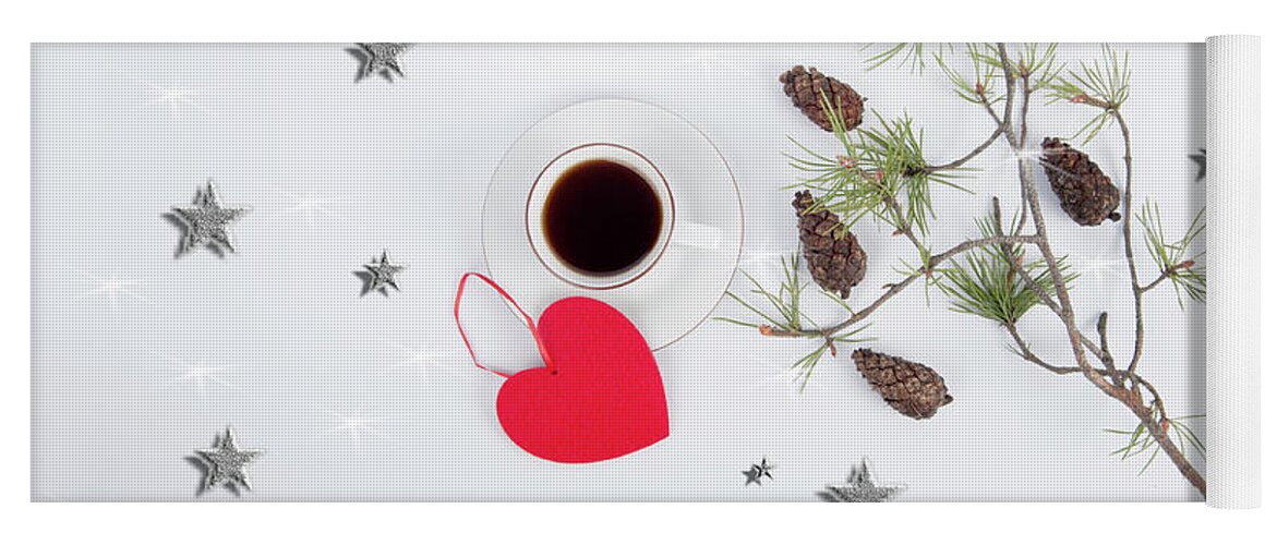 Decoration Yoga Mat featuring the photograph Red Heart for Christmas by Randi Grace Nilsberg