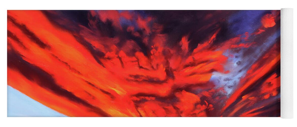 Sunset Yoga Mat featuring the painting Red Hot Rumba by Sandi Snead