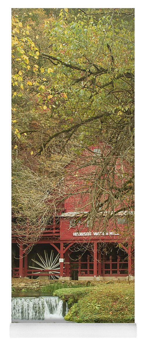 Missouri Yoga Mat featuring the photograph Red Mill In Autumn by Robert Frederick