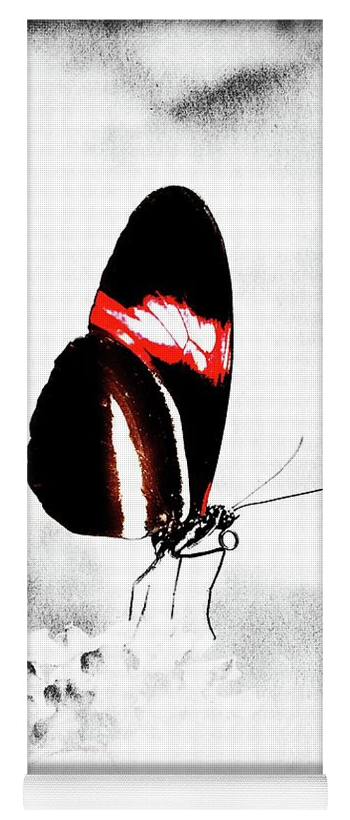 Butterfly Yoga Mat featuring the photograph Red Postman by Jaroslav Buna