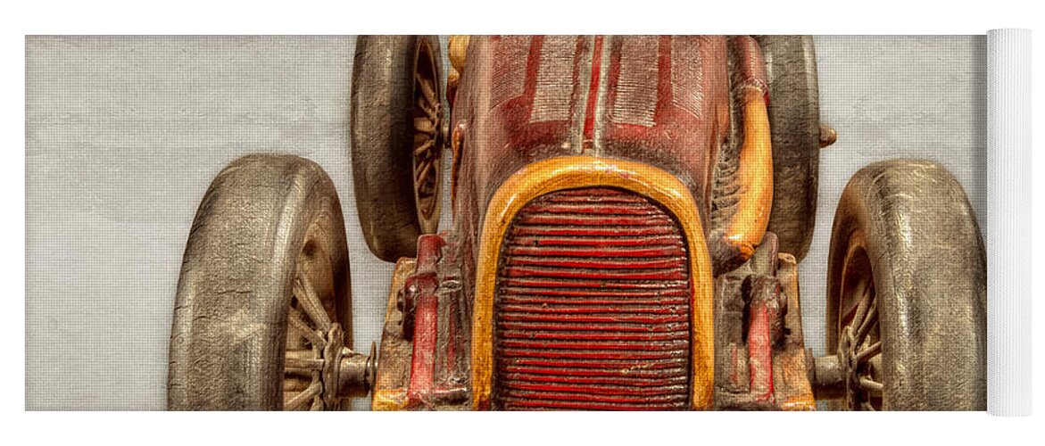 Antique Yoga Mat featuring the photograph Red Racer Front by YoPedro