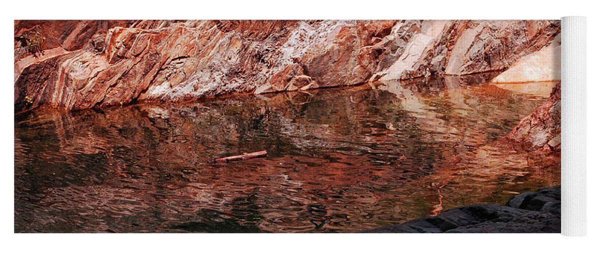 Yuba River Yoga Mat featuring the photograph Red River by Donna Blackhall