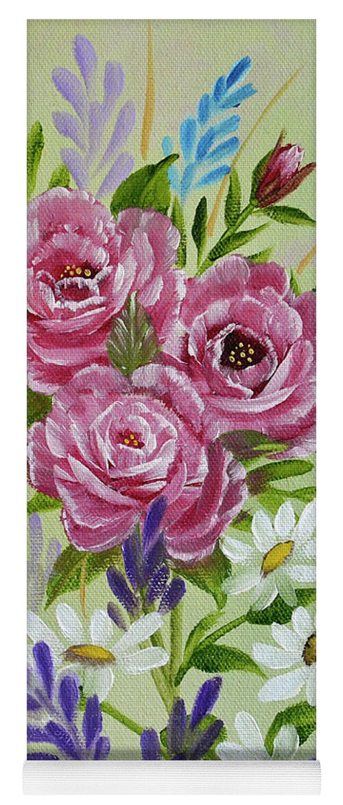 Roses Yoga Mat featuring the painting Red Roses Alla Prima by Jimmie Bartlett