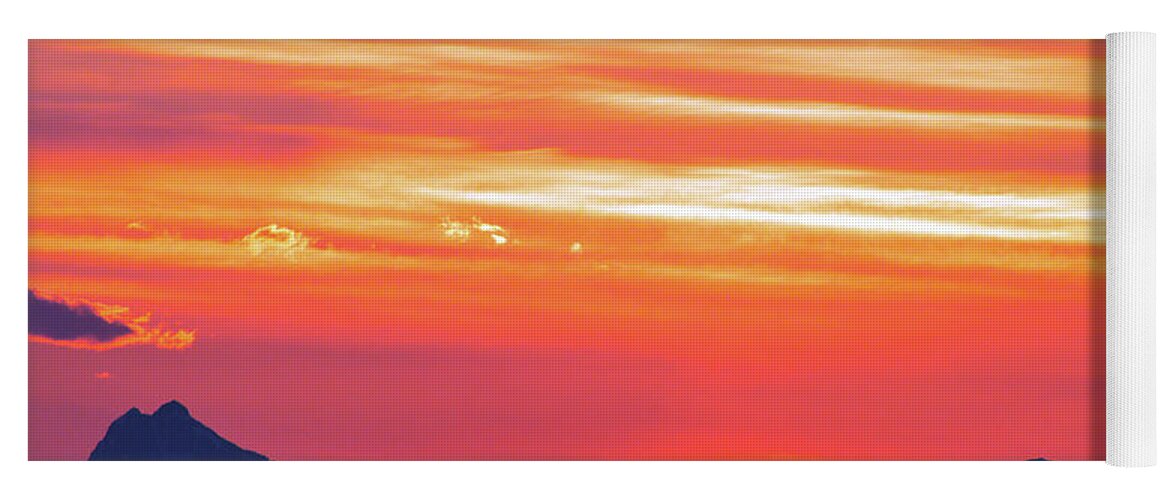 Sunrise Yoga Mat featuring the photograph Red Sunrise by Brian O'Kelly