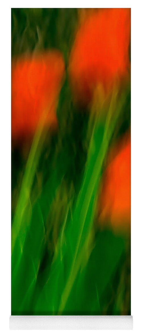 Tulips Yoga Mat featuring the photograph Red Tulips by Onyonet Photo studios