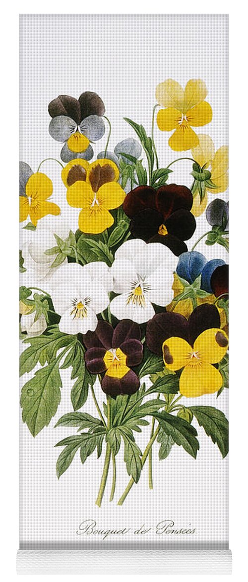 1833 Yoga Mat featuring the photograph Redoute: Pansy, 1833 by Granger