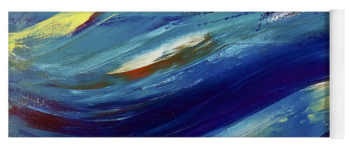 Abstract Yoga Mat featuring the painting Reef by Dick Bourgault